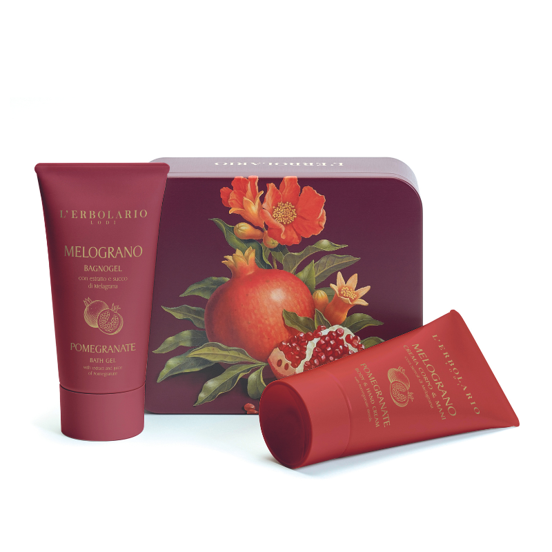 POMEGRANATE PRECIOUS MOMENTS BEAUTY BOX: BATHGEL 75 ML & BODY & HAND CREAM 75 ML